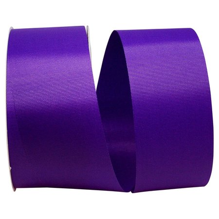 RELIANT RIBBON 20.25 in. 50 Yards Grosgrain Allure Ribbon, Purple 4600-064-16K